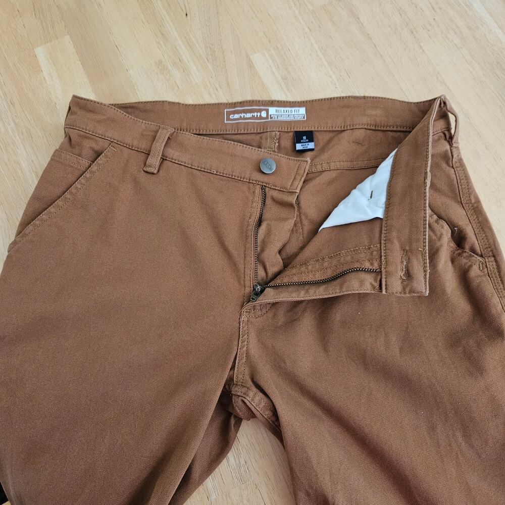 Carhartt Women's Essential Ashland Cargo Pant Brown Sz 10 Reg EUC - Picture 9 of 12